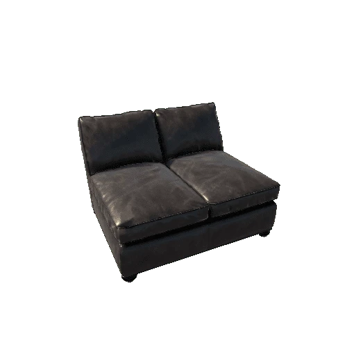 2B_Lancaster Leather Armless Sofa